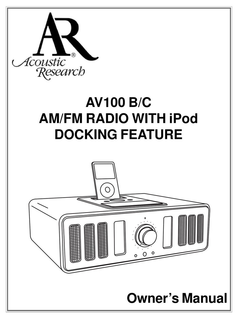 Acoustic Research AV100 B owner's manual