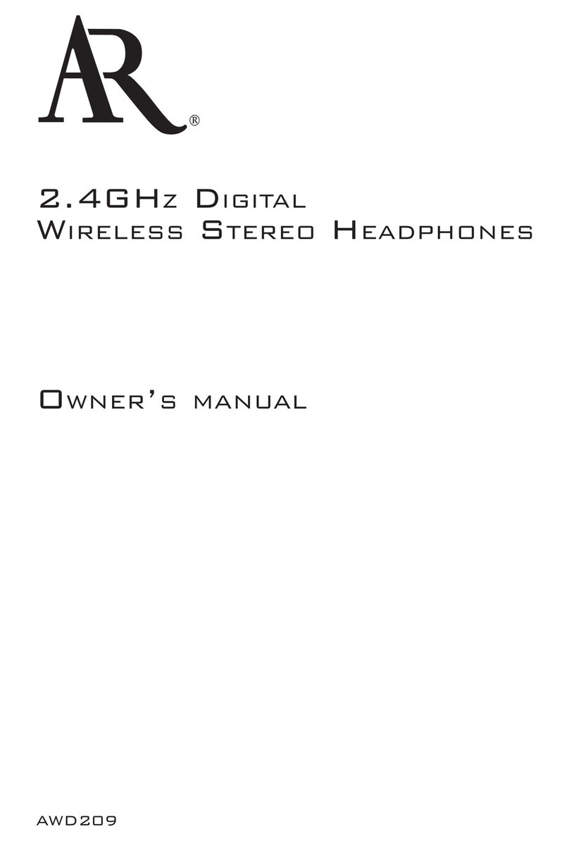 Acoustic Research AWD209 owner's manual