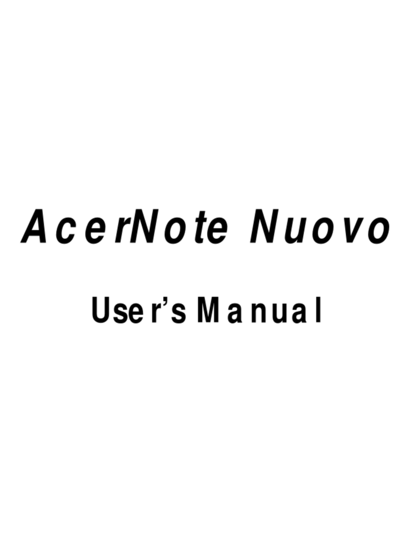 Acer AcerNote Nuovo notebook computer User manual