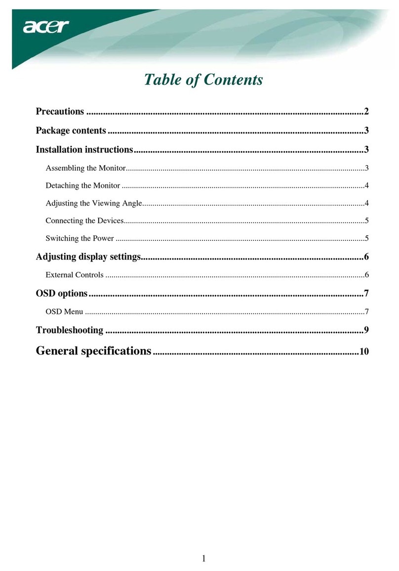 Acer LCD Monito User manual