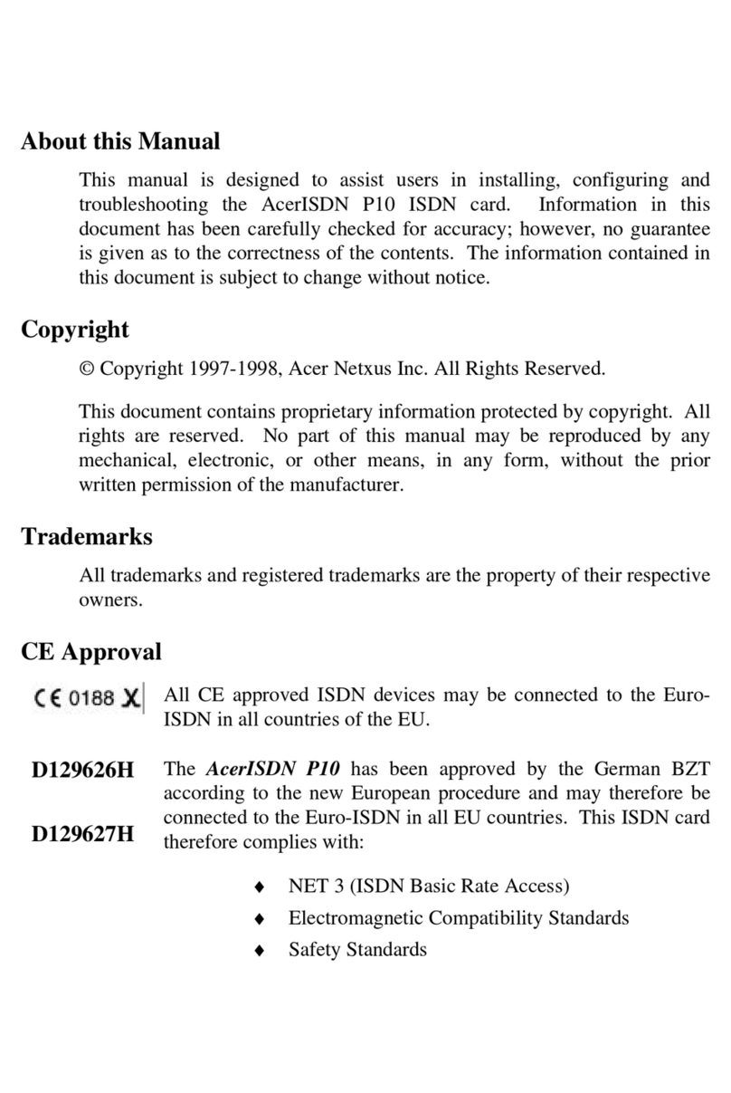Acer ISDN P10 user guide
