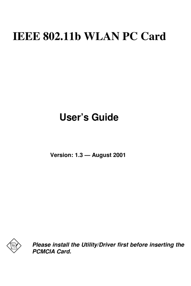 Acer IEEE 802.11b WLAN PC Card User manual