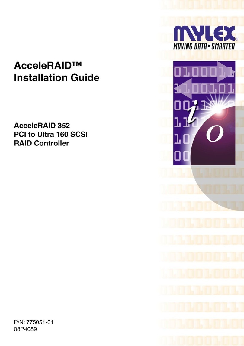 Mylex AcceleRAIDTM 352 PCI to Ultra 160 SCSI RAID Controller AcceleRAID... User manual