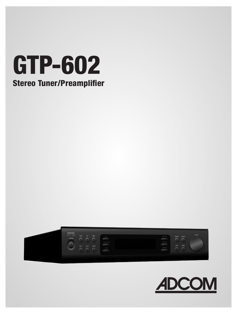 Adcom GTP-602 User manual