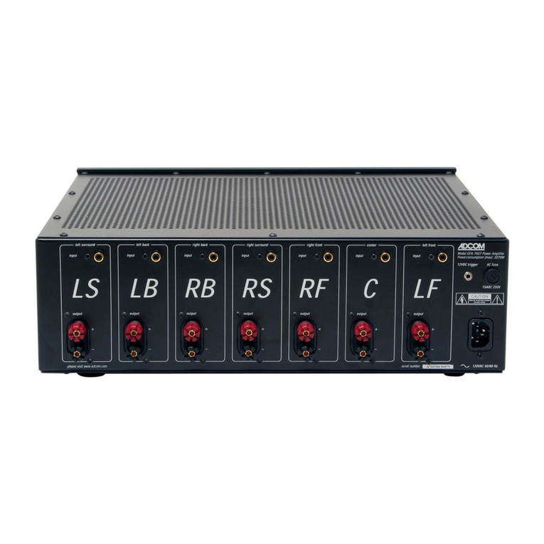 Adcom GFA-7605 User manual