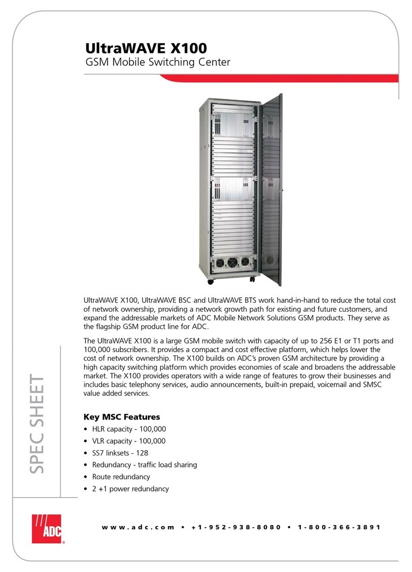 ADC UltraWAVE X100 Specification sheet