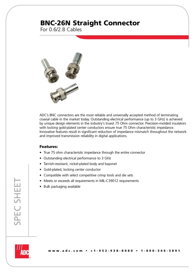 ADC Straight Connector BNC-26N User manual