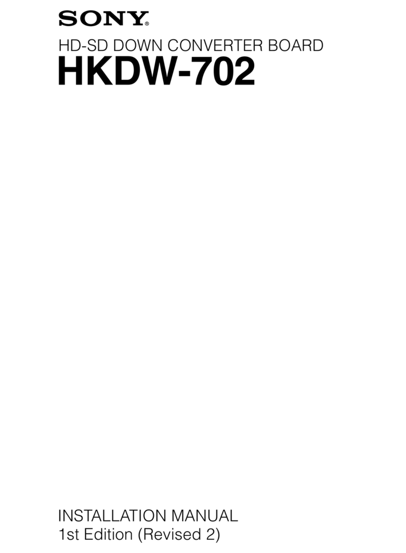 Sony HD-SD Down HKDW-702 installation manual