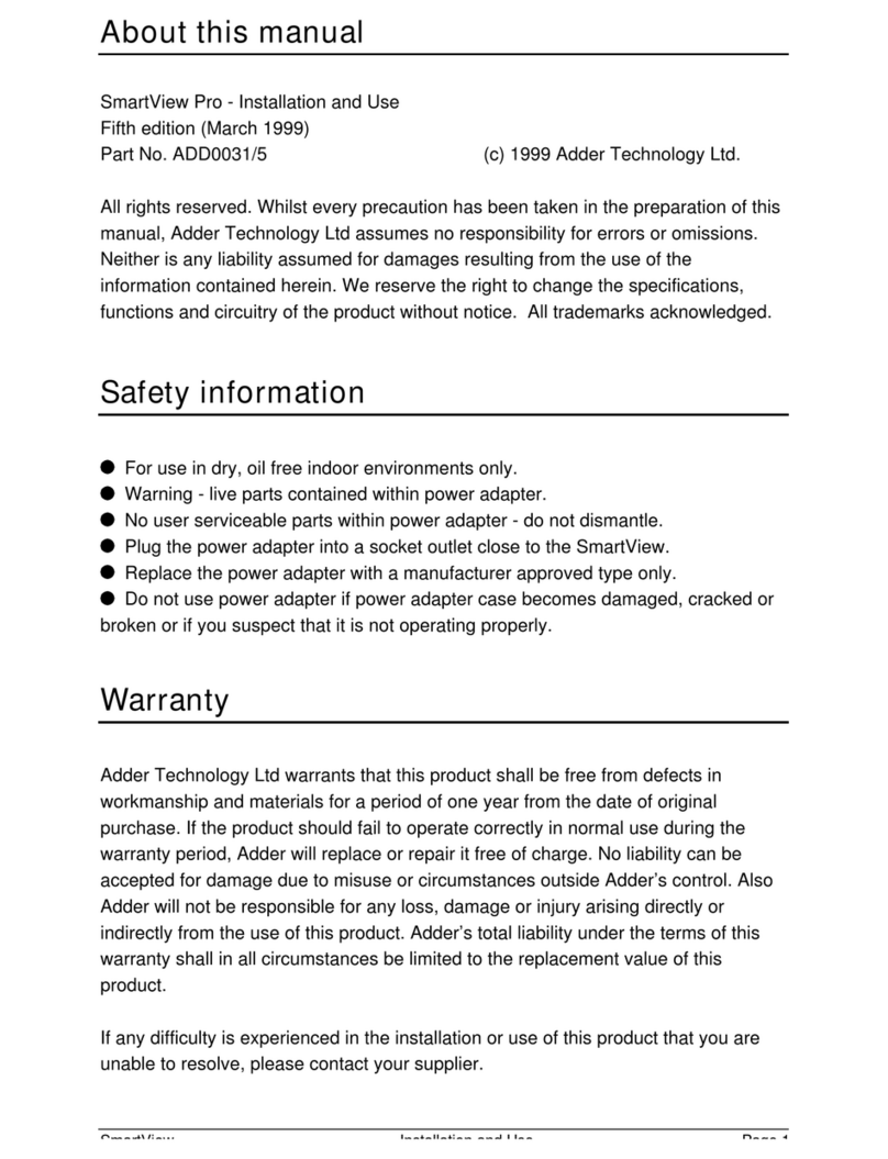 ADDER SmartView User manual