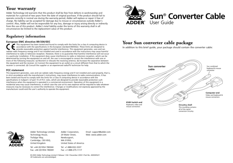 ADDER Cable Box User manual