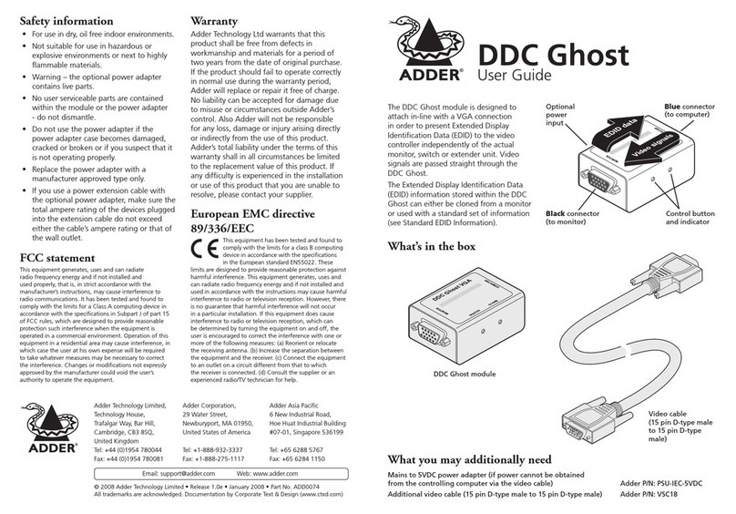ADDER DDC Ghost user guide