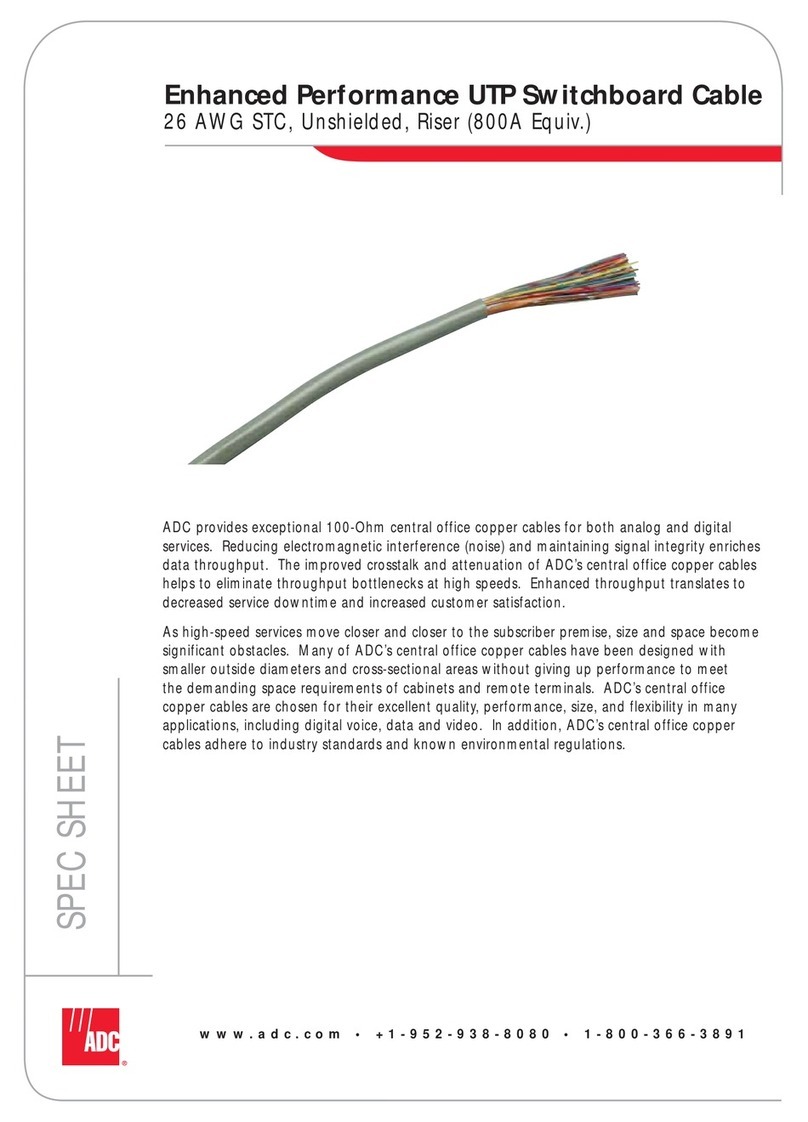 ADC UTP Switchboard Cable User manual