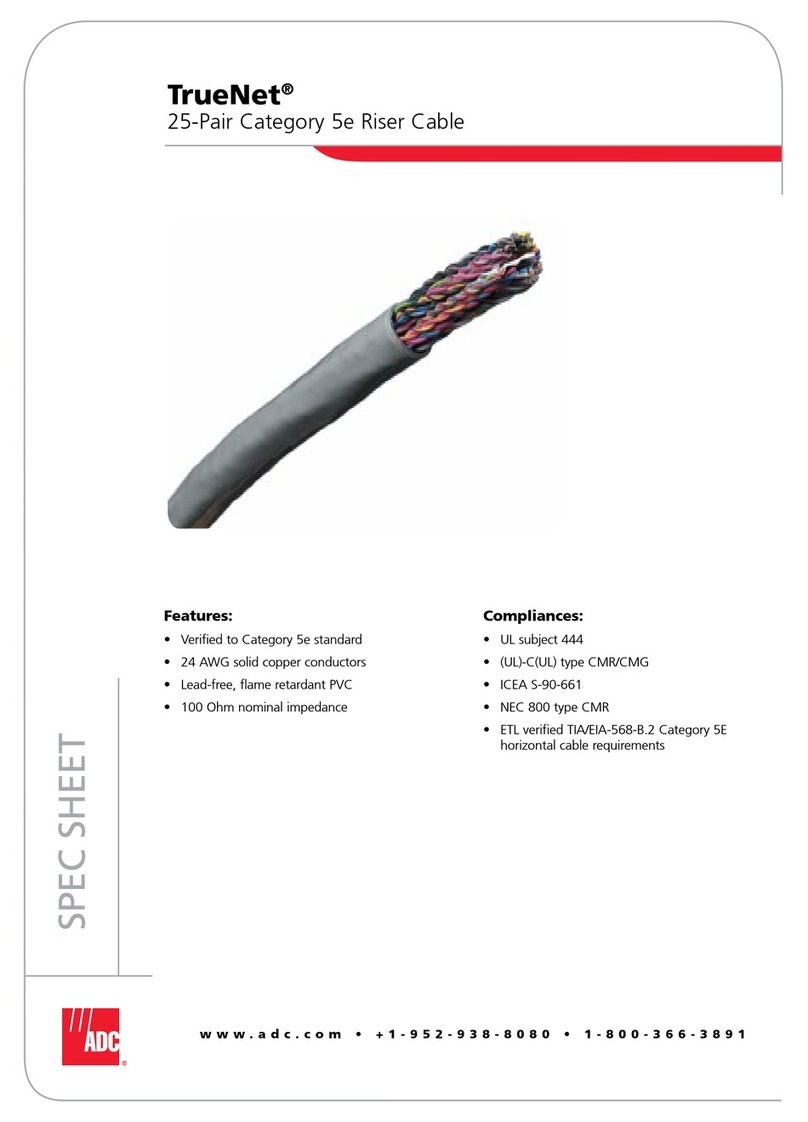 ADC TrueNet 25-Pair Category 5e Riser Cable User manual