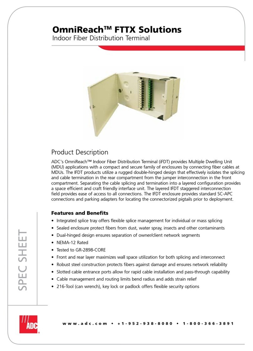 ADC OmniReach Indoor Fiber Distribution Terminal User manual