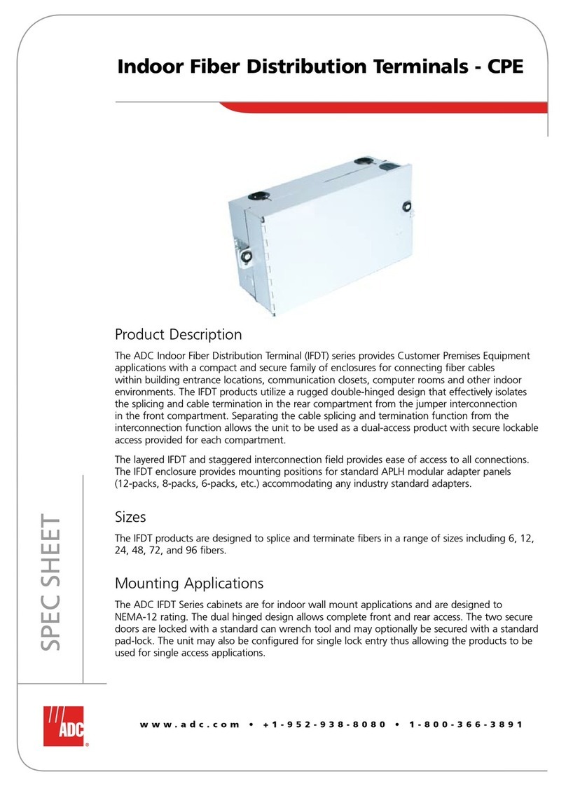 ADC Indoor Fiber Distribution Terminals User manual