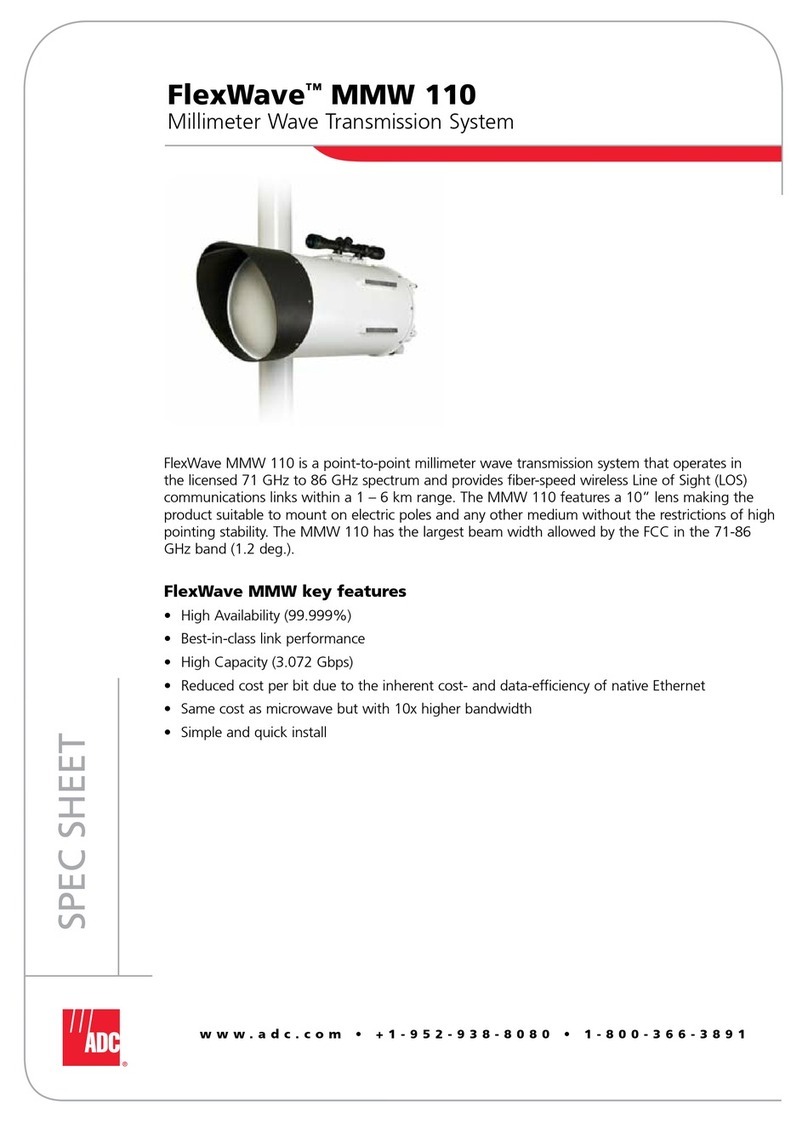 ADC FlexWave MMW 110 Specification sheet