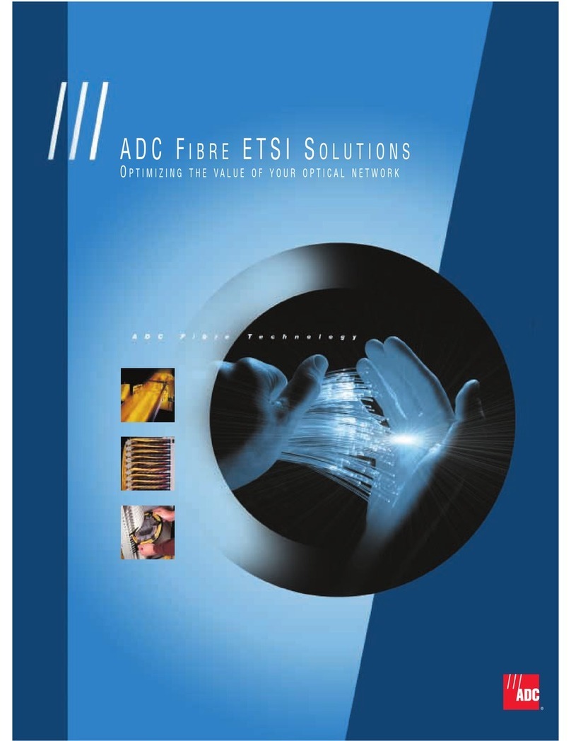 ADC Fiber Optic Panel FL2000 Series User manual ADC Fiber Optic Panel FL2000 Series User manual