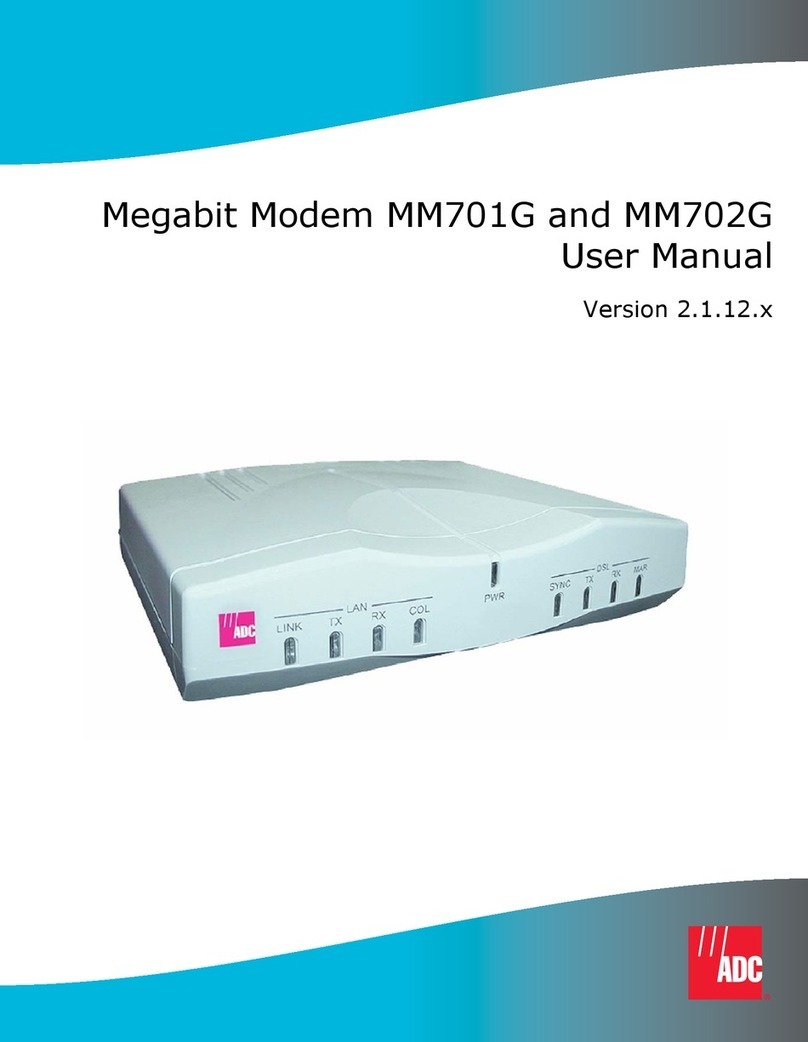 ADC Modem MM701G user manual