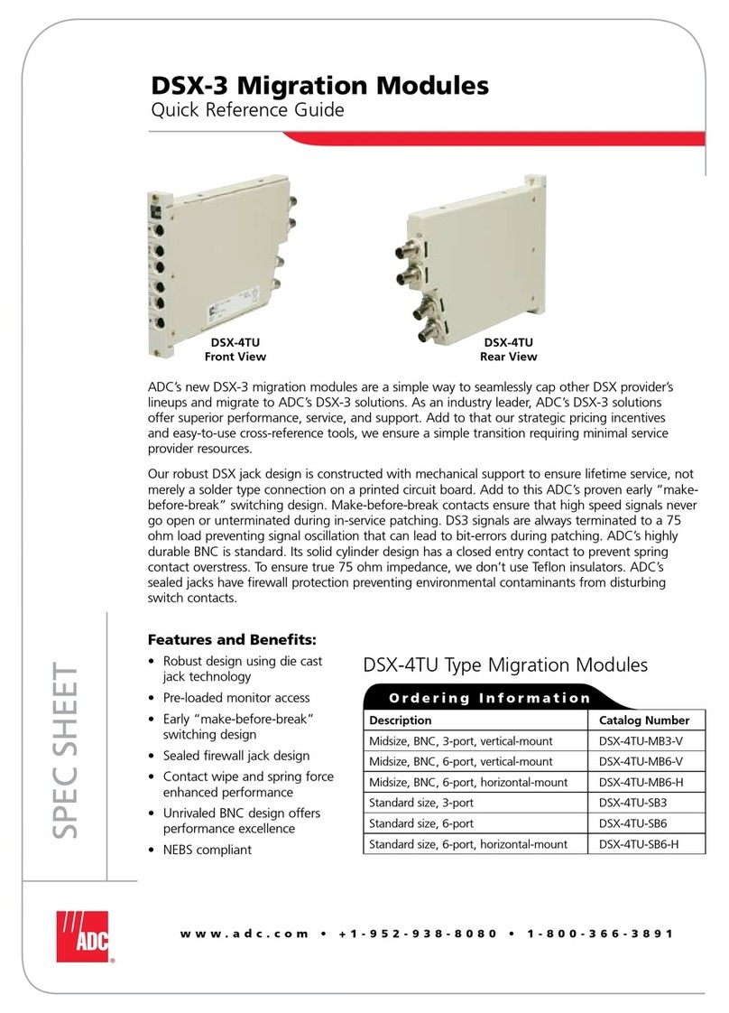 ADC Migration Modules DSX-3 Quick reference guide
