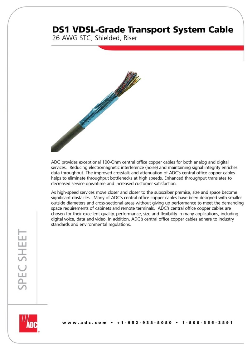 ADC DS1 VDSL-Grade Transport System Cable... User manual