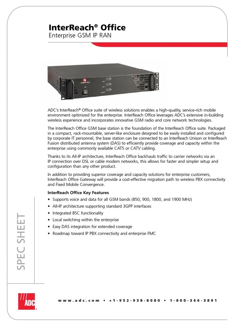ADC InterReach Office 105880AE Specification sheet