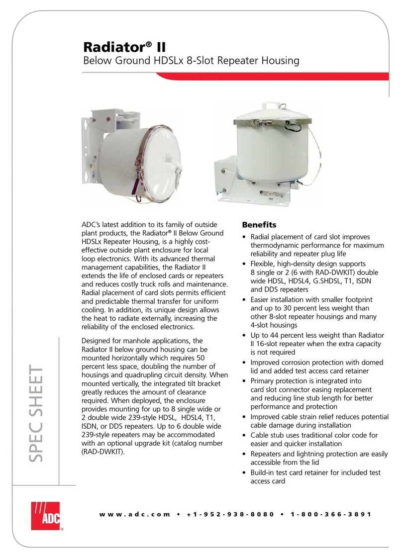 ADC Below Ground HDSLx 8-Slot Repeater Housing Radiator... Specification sheet