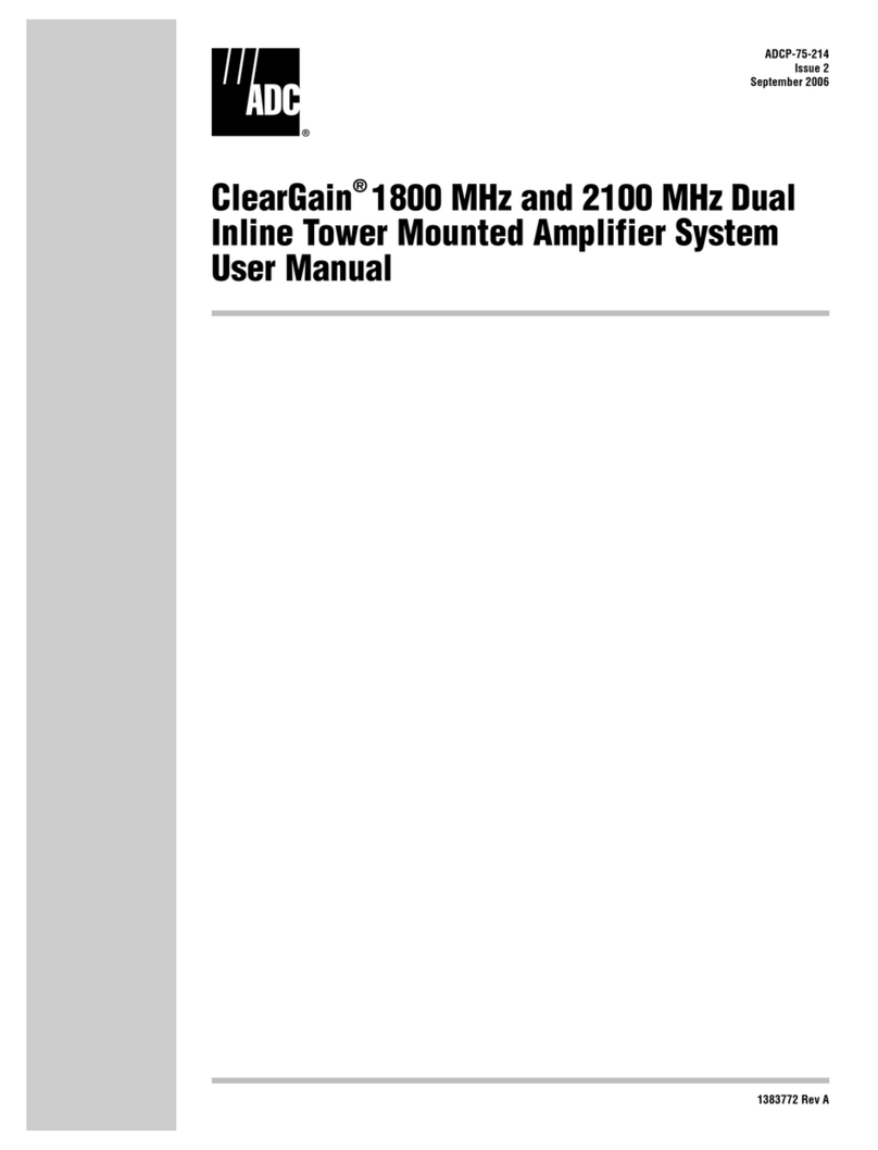 ADC ClearGain Dual Inline Tower Mounted Amplifier... User manual ADC ClearGain Dual Inline Tower Mounted Amplifier... User manual