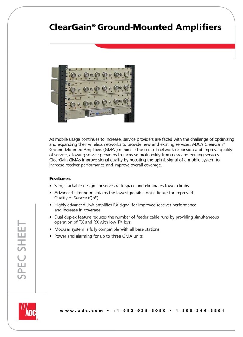 ADC Tower-mounted Amplifier ClearGain System manual ADC Tower-mounted Amplifier ClearGain System manual
