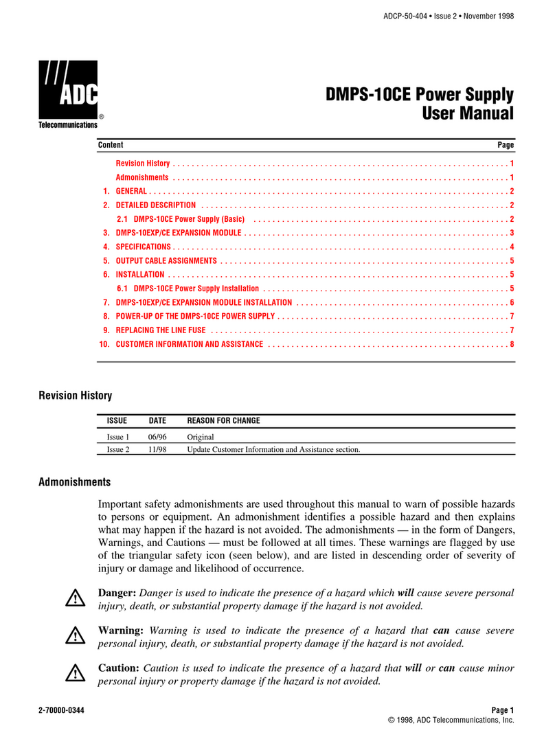 ADC DMPS-10CE User manual