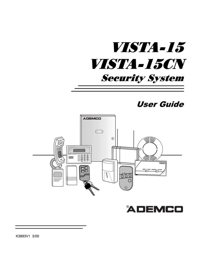 ADEMCO Security System VISTA-15 User manual