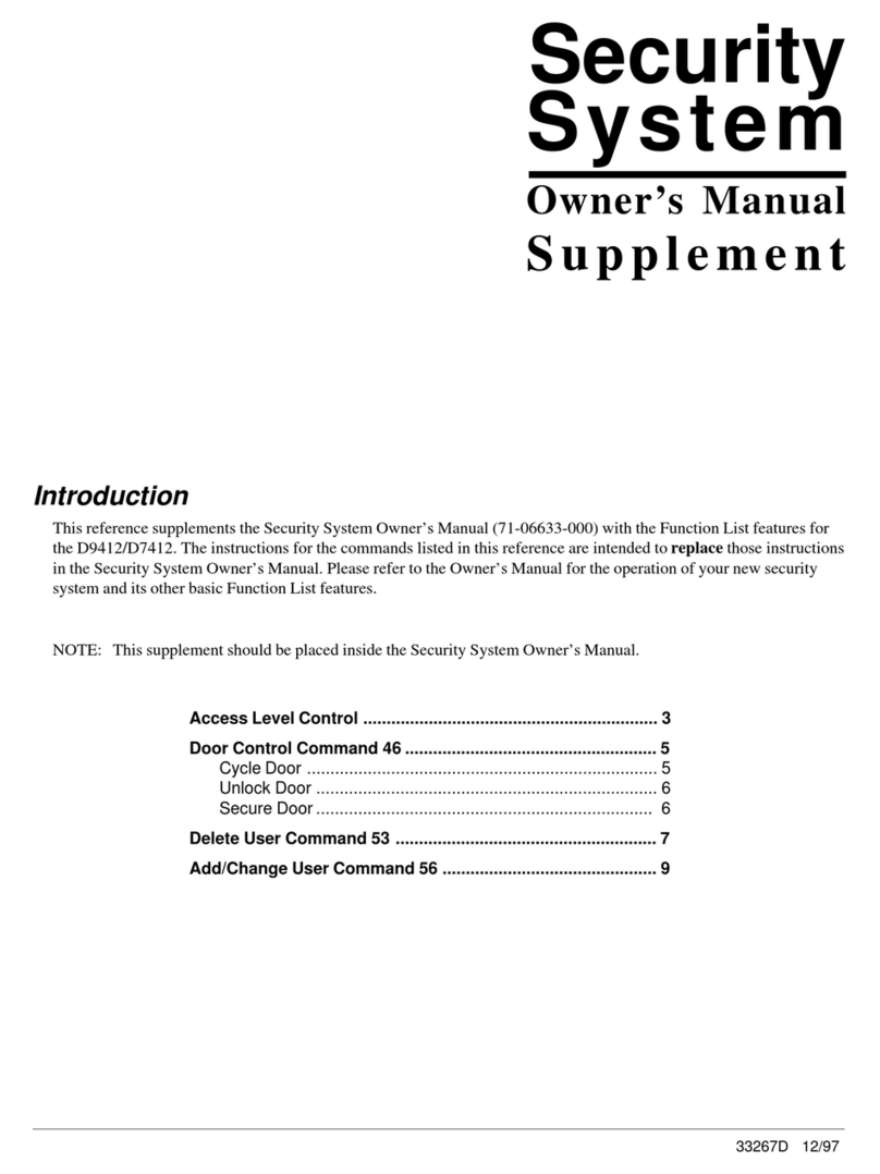 ADT Security System D7412 User manual