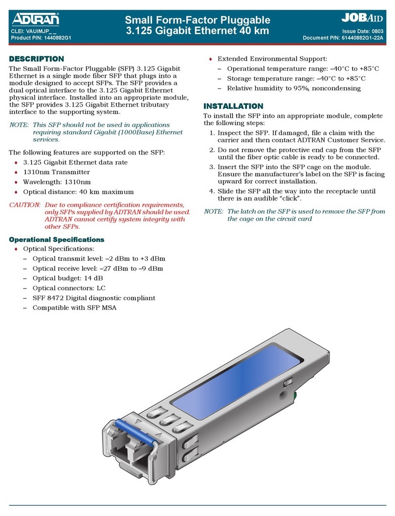 ADTRAN 3.125 Gigabit Ethernet Job aid