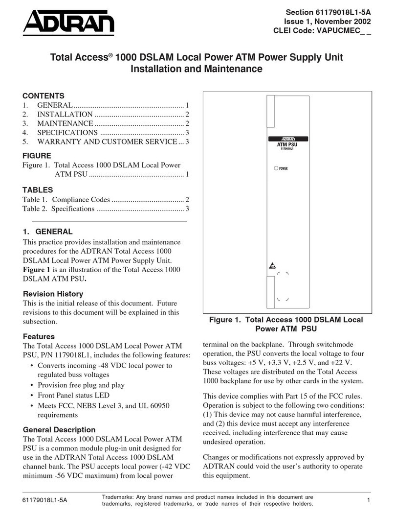 ADTRAN NetVanta 1000 Series Instruction Manual
