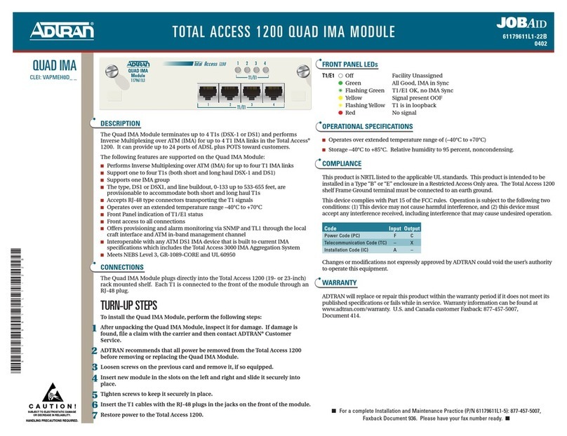 ADTRAN 1200 Specifications
