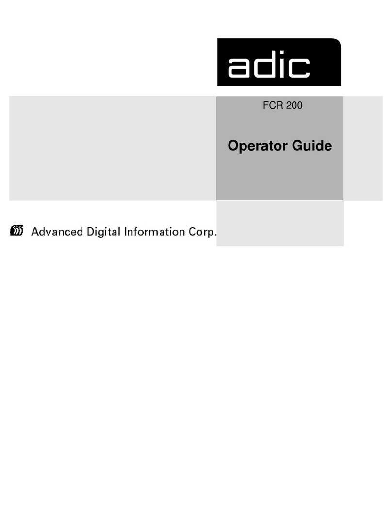 ADIC FCR 200 Operator's guide