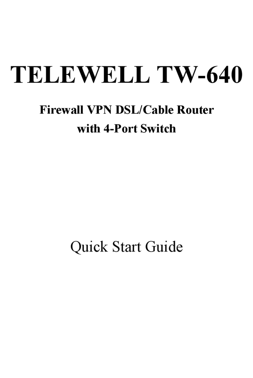 TeleWell Firewall VPN DSL/Cable Router with 4-Port Switch TELEWELL... User manual