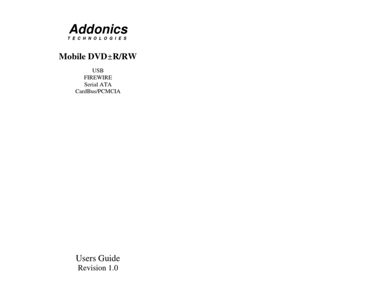 Addonics Technologies Mobile DVDR/RW user guide
