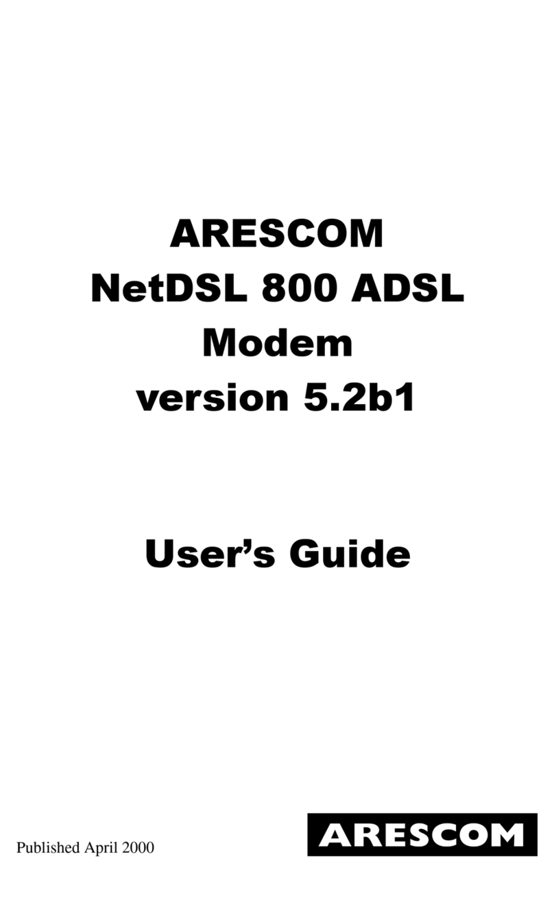 ARESCOM NetDSL 800 ADSL Modem version 5.2b1 user guide