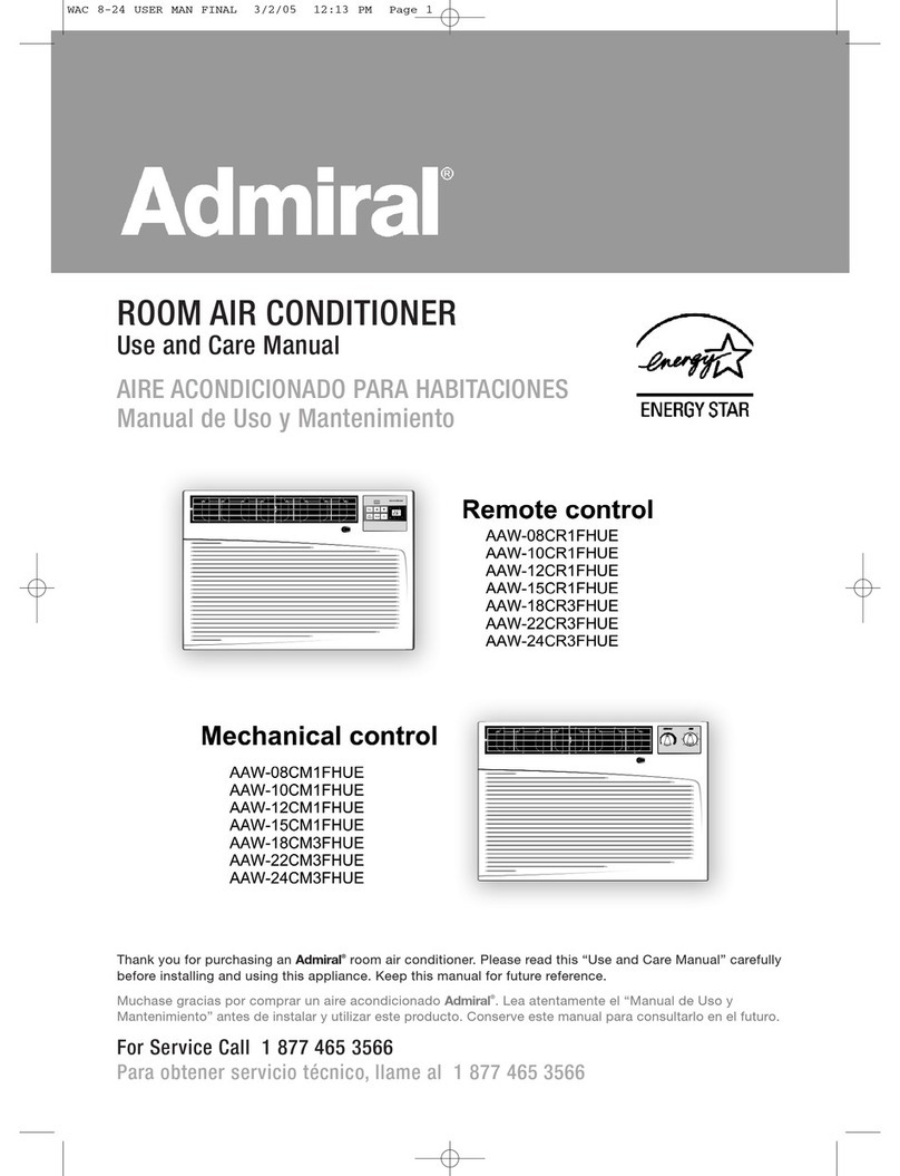 Admiral AAW-08CM1FHUE User manual