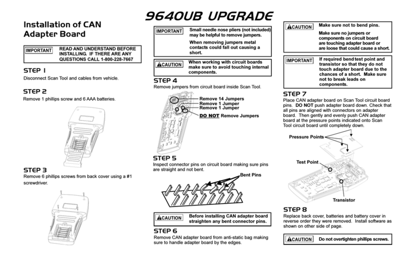 Actron 9640UB Upgrade Upgrade instructions Actron 9640UB Upgrade Upgrade instructions