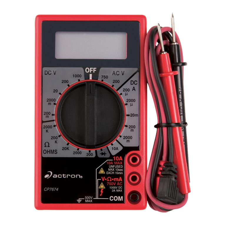 Actron Digital Multitester CP7674 instruction manual