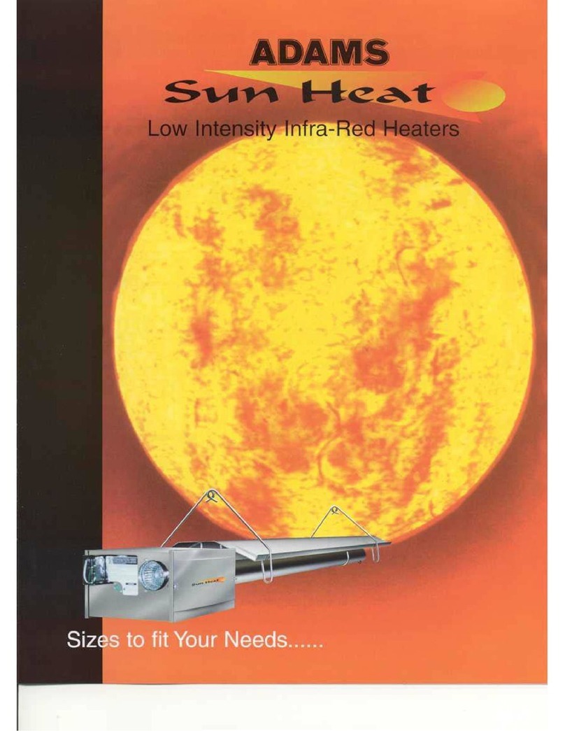 Adams Sun Heat Low Intensity Infra-Red Heater brochure