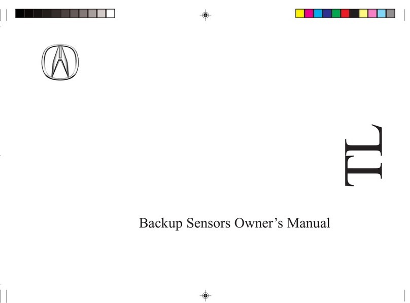 Acura Backup Sensors 08V67-SEP-2000-81 User manual