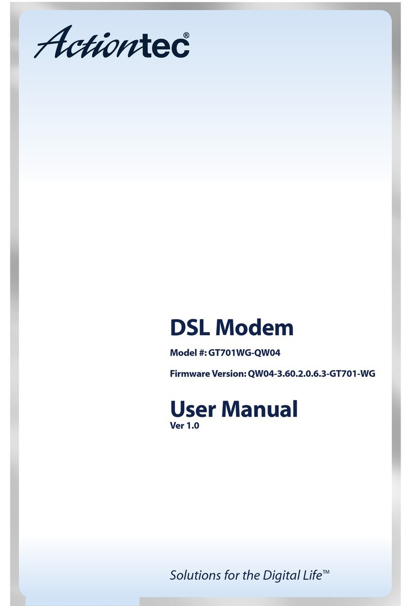 ActionTec DSL Modem GT701WG-QW04 User manual