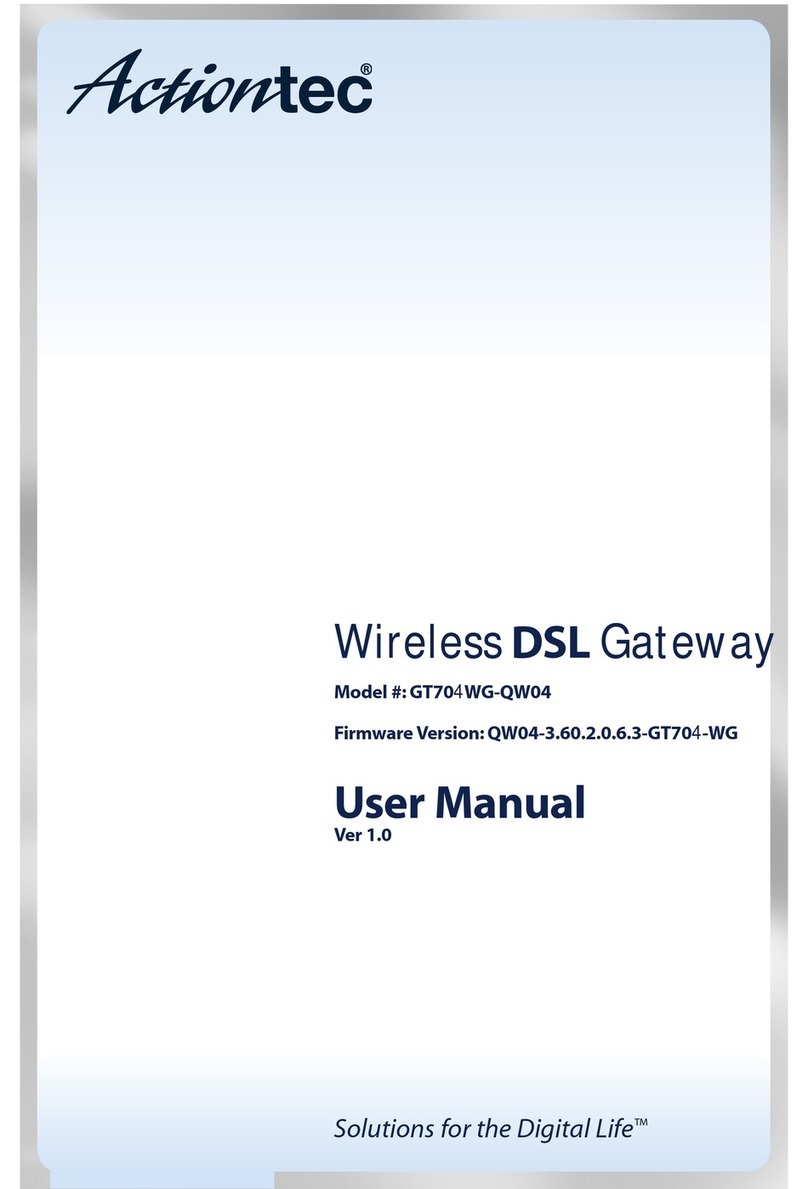 ActionTec Wireless DSL Gateway GT704WG-QW04 User manual