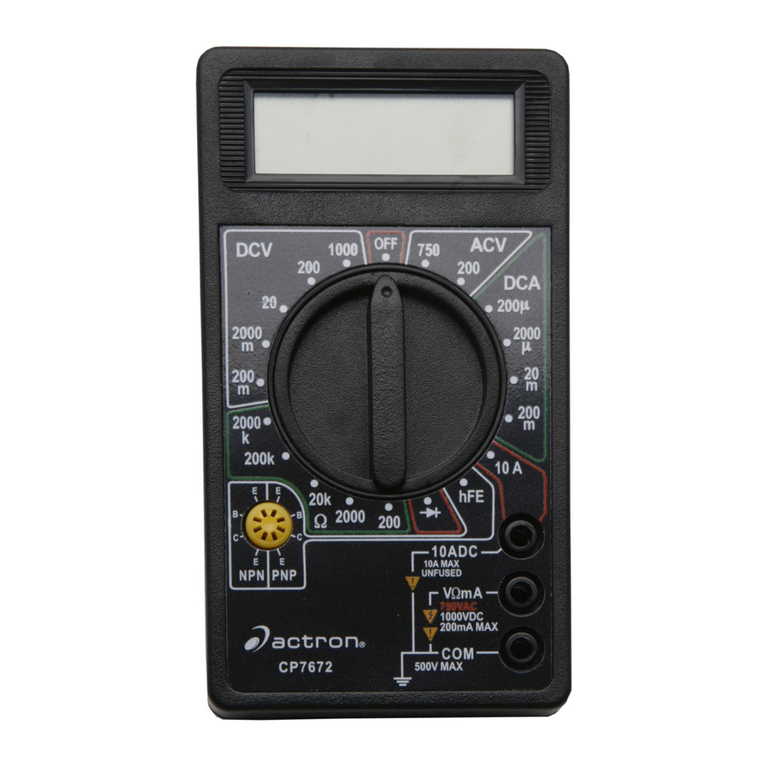 Actron Digital Multitester CP7672 instruction manual