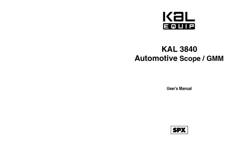 Kal-Equip Automotive Scope / GMM KAL 3840 user manual