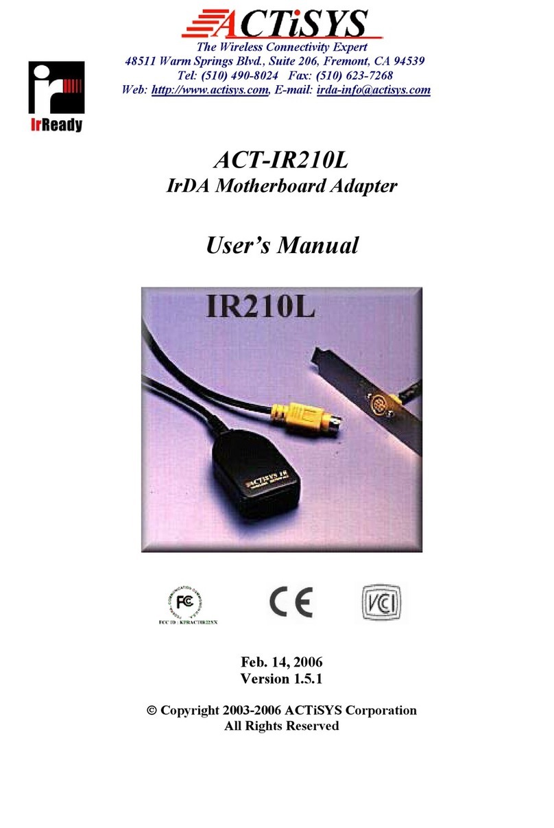 ACTiSYS ACT-IR210L User manual