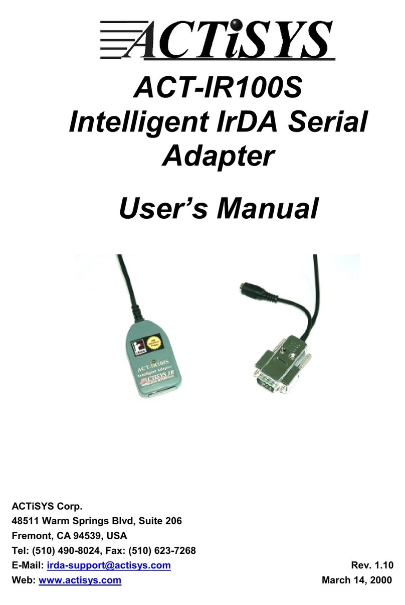 ACTiSYS ACT-IR100S user manual