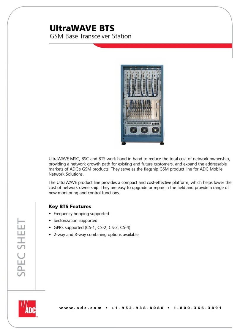 ADC GSM Base Transceiver Station UltraWAVE BTS User manual